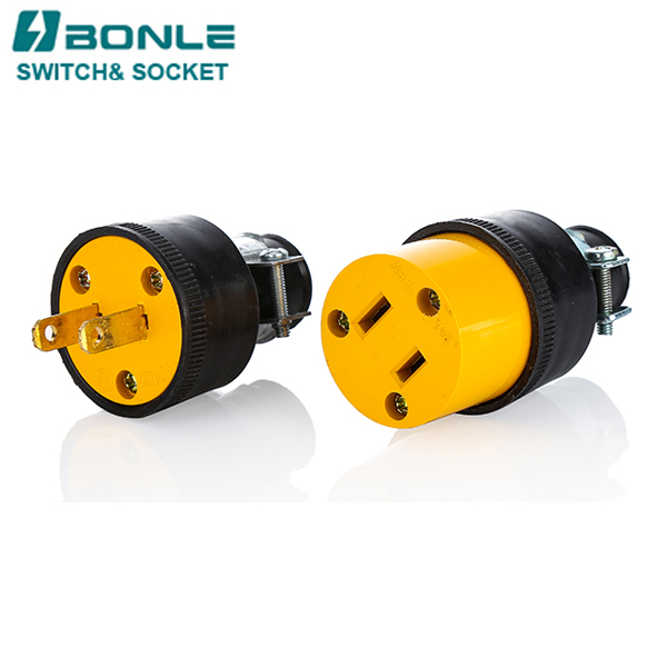 NEMA 5-15 socket connector 15-Amp 3-Wire 125V/AC 2-Pole Heavy Duty Grade 